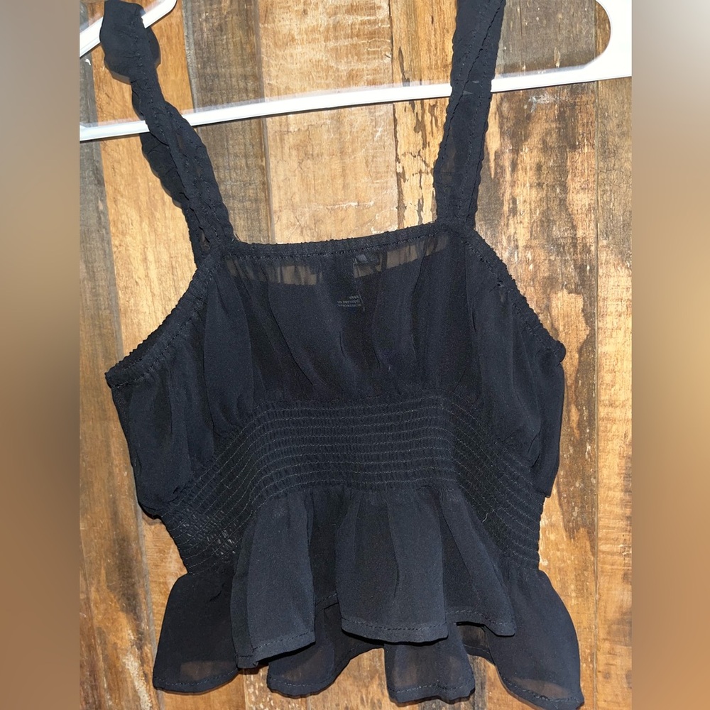 Forever 21 Elegant Black sheer top - Picture 3 of 3